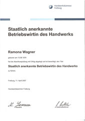 Staatlich anerkannte Betriebswirtin, Ramona Wagner